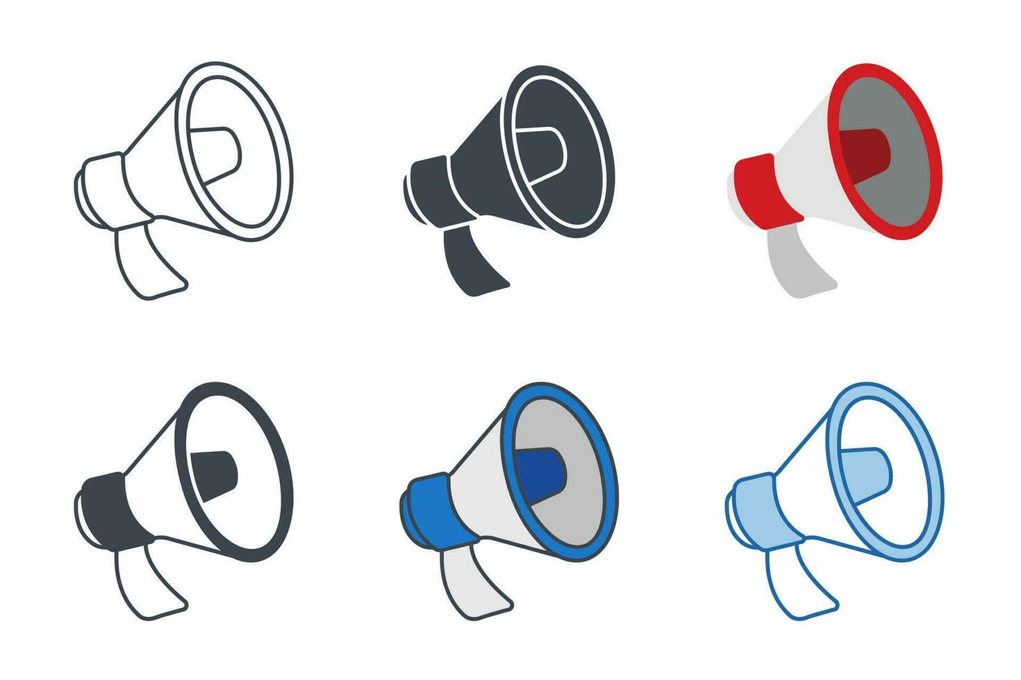 mégaphone icône symbole modèle pour graphique et la toile conception collection logo vecteur illustration
