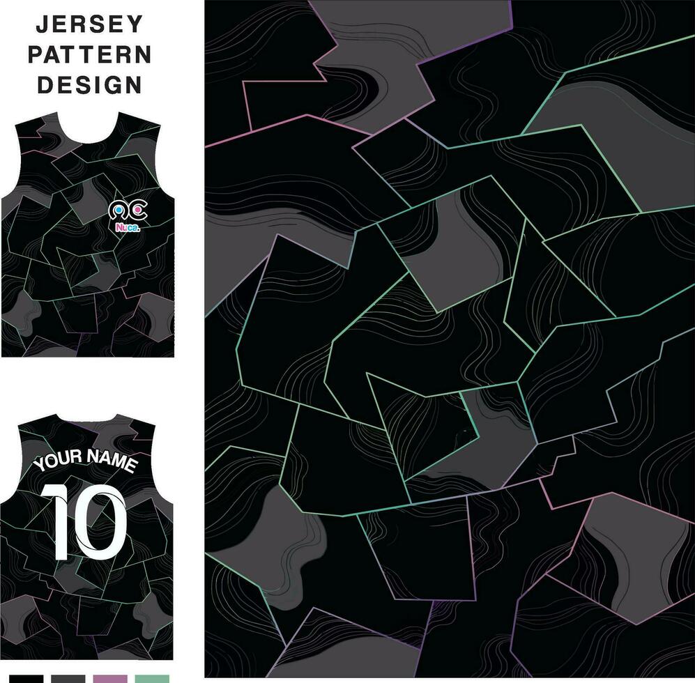 modèle de modèle de maillot de vecteur de concept abstrait pour l'impression ou la sublimation uniformes de sport football volley-ball basket-ball e-sports cyclisme et pêche vecteur libre.