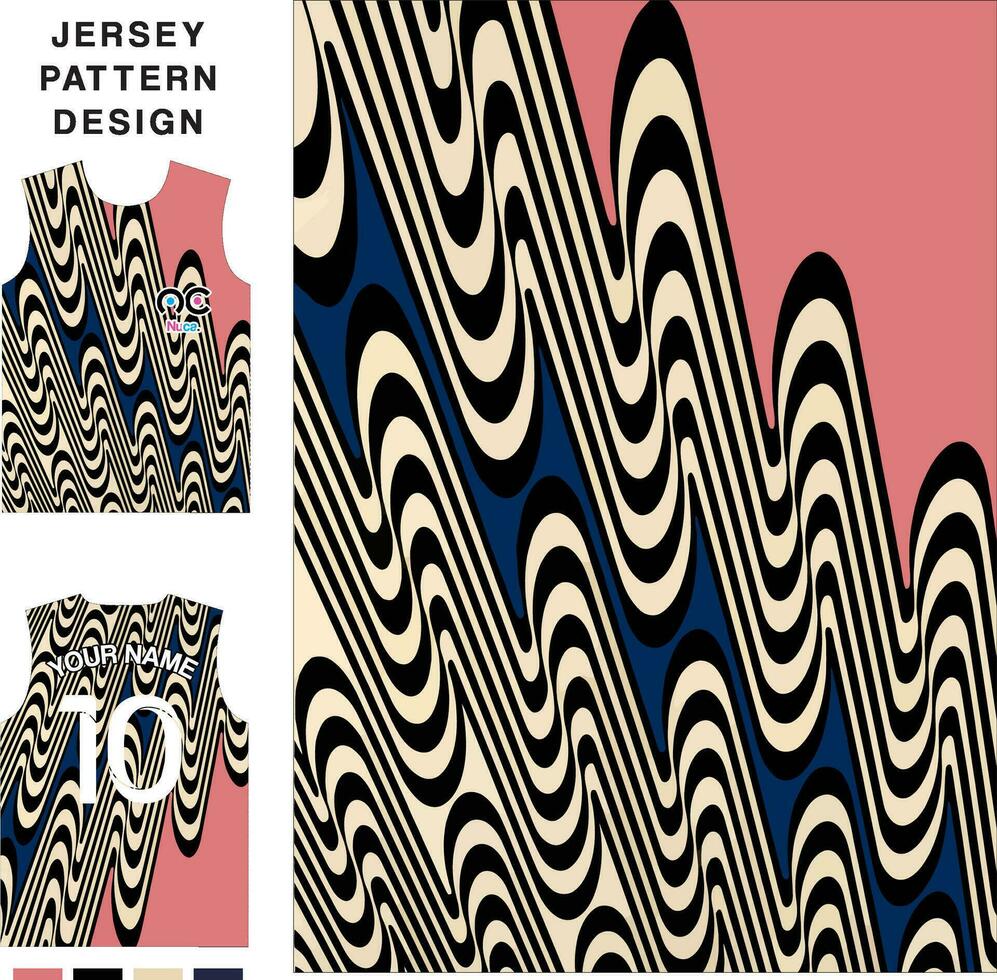 abstrait vague concept vecteur Jersey modèle modèle pour impression ou sublimation des sports uniformes Football volley-ball basketball e-sports cyclisme et pêche gratuit vecteur.