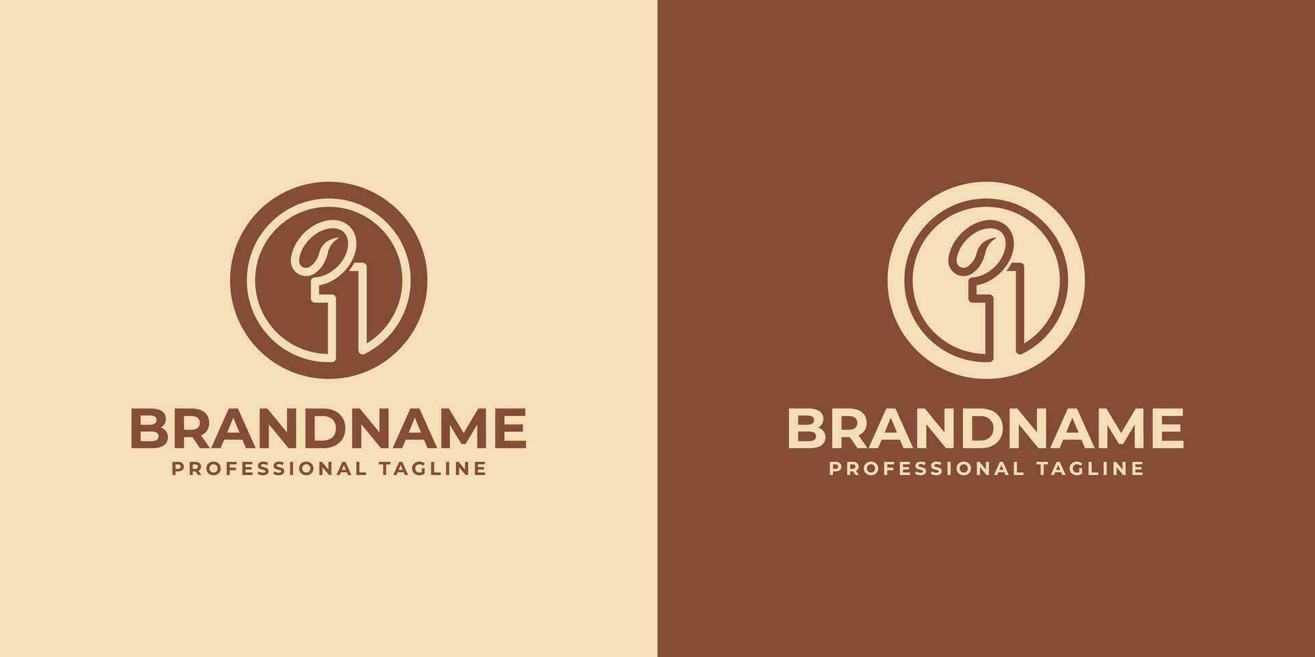 nombre un café logo, adapté pour affaires en relation à café. vecteur