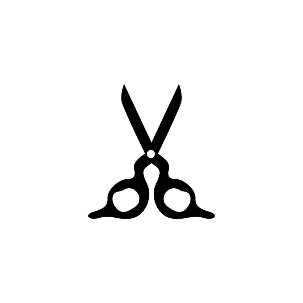 les ciseaux logo, Coupe outils vecteur, salon de coiffure le rasoir les ciseaux Facile conception, illustration modèle icône vecteur