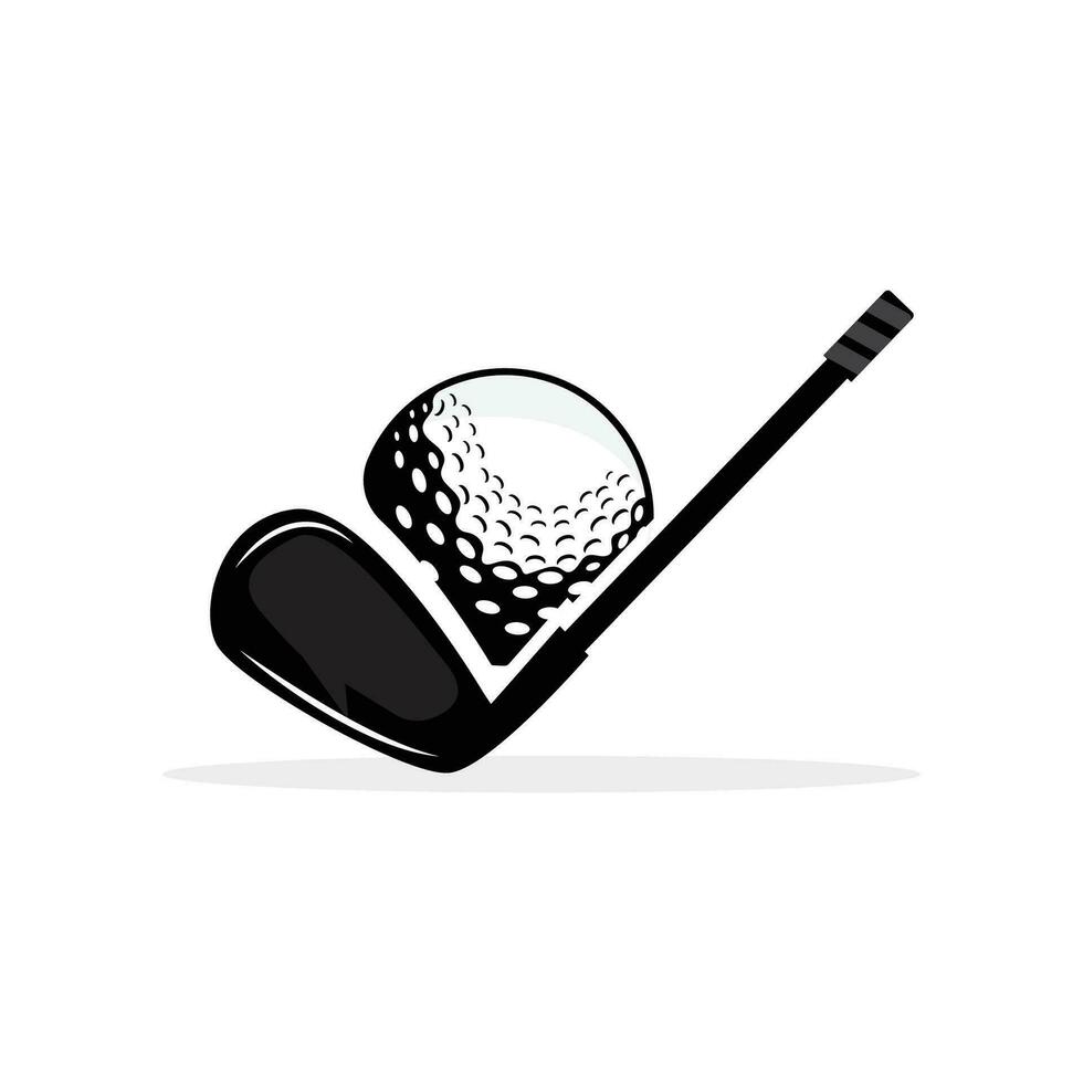 le golf logo, vecteur le golf bâton Balle et le golf club, Extérieur des sports jeu, la discipline conception, icône modèle