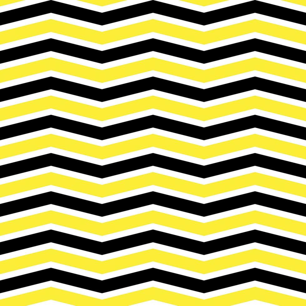 Jaune et noir zigzag modèle. zigzag ligne modèle. zigzag sans couture modèle. décoratif éléments, vêtements, papier emballage, salle de bains carrelage, mur carrelage, toile de fond, Contexte. vecteur