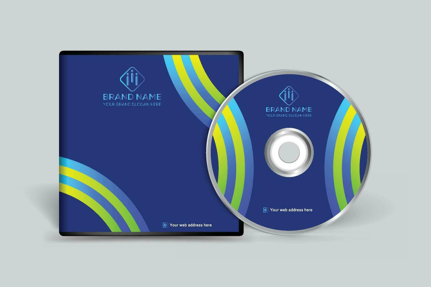 CD couverture conception avec bleu Couleur vecteur