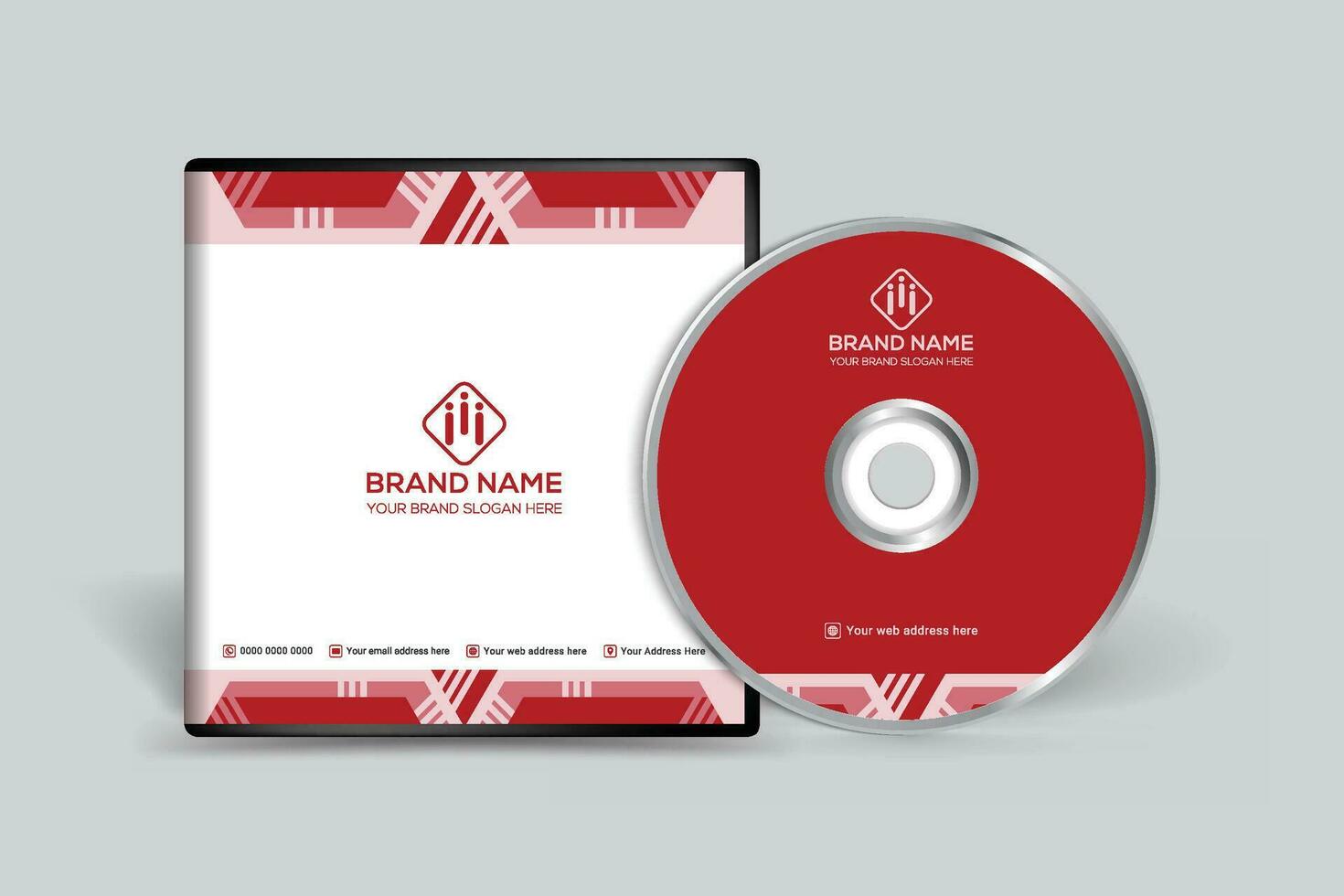 rouge Couleur CD couverture conception vecteur