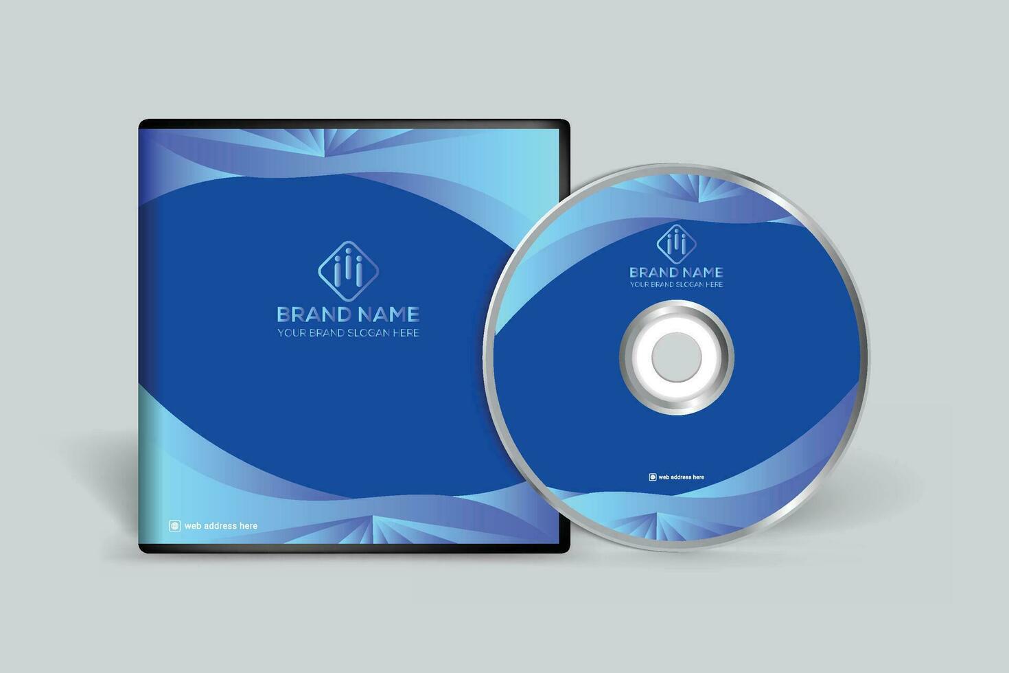 entreprise CD couverture conception et bleu Couleur vecteur