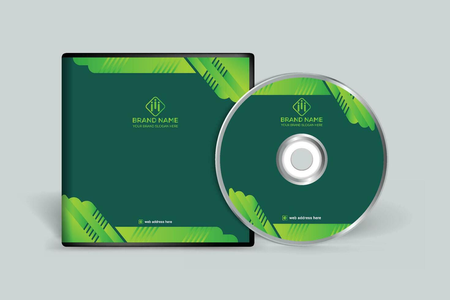 entreprise vert Couleur CD couverture conception vecteur