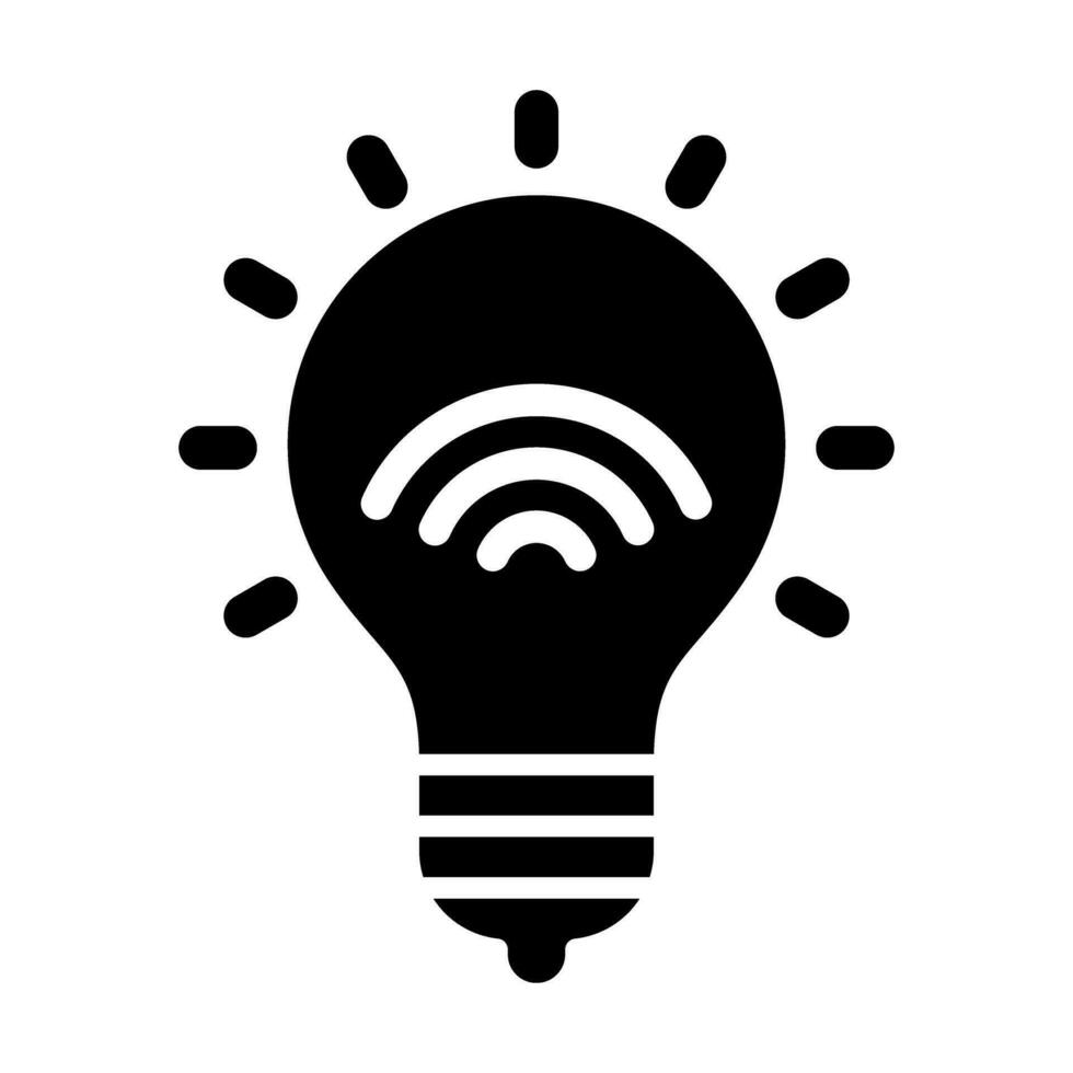 intelligent éclairage vecteur glyphe icône pour personnel et commercial utiliser.