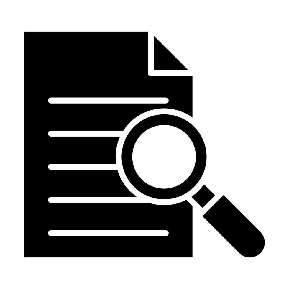 enquête vecteur glyphe icône pour personnel et commercial utiliser.
