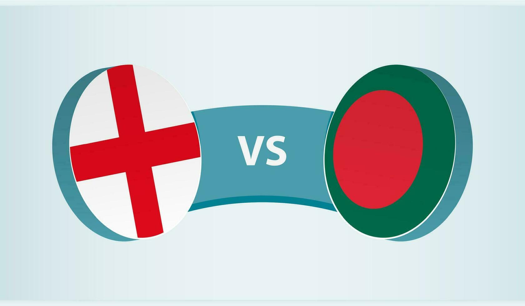 Angleterre contre Bangladesh, équipe des sports compétition concept. vecteur