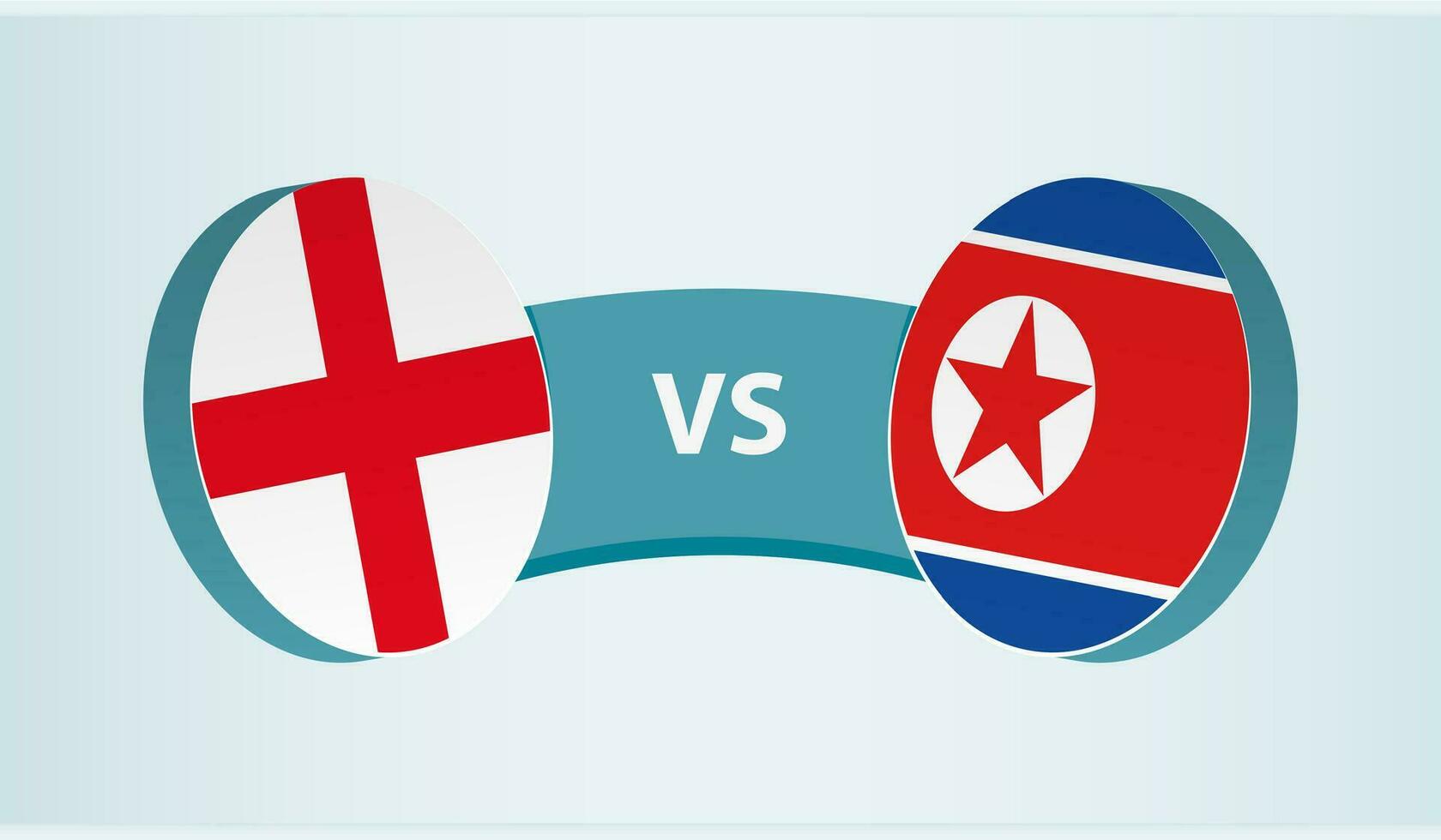 Angleterre contre Nord Corée, équipe des sports compétition concept. vecteur