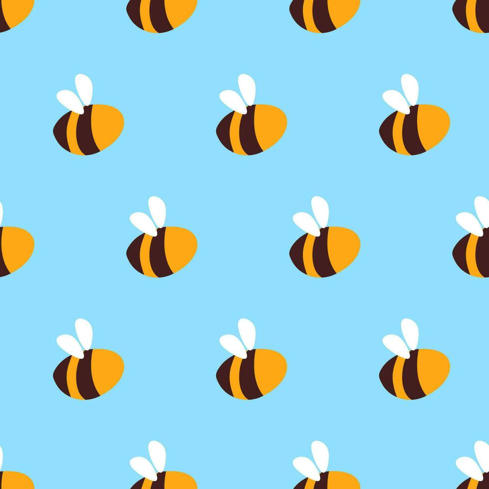 les abeilles abstrait griffonnage sans couture modèle vecteur illustration