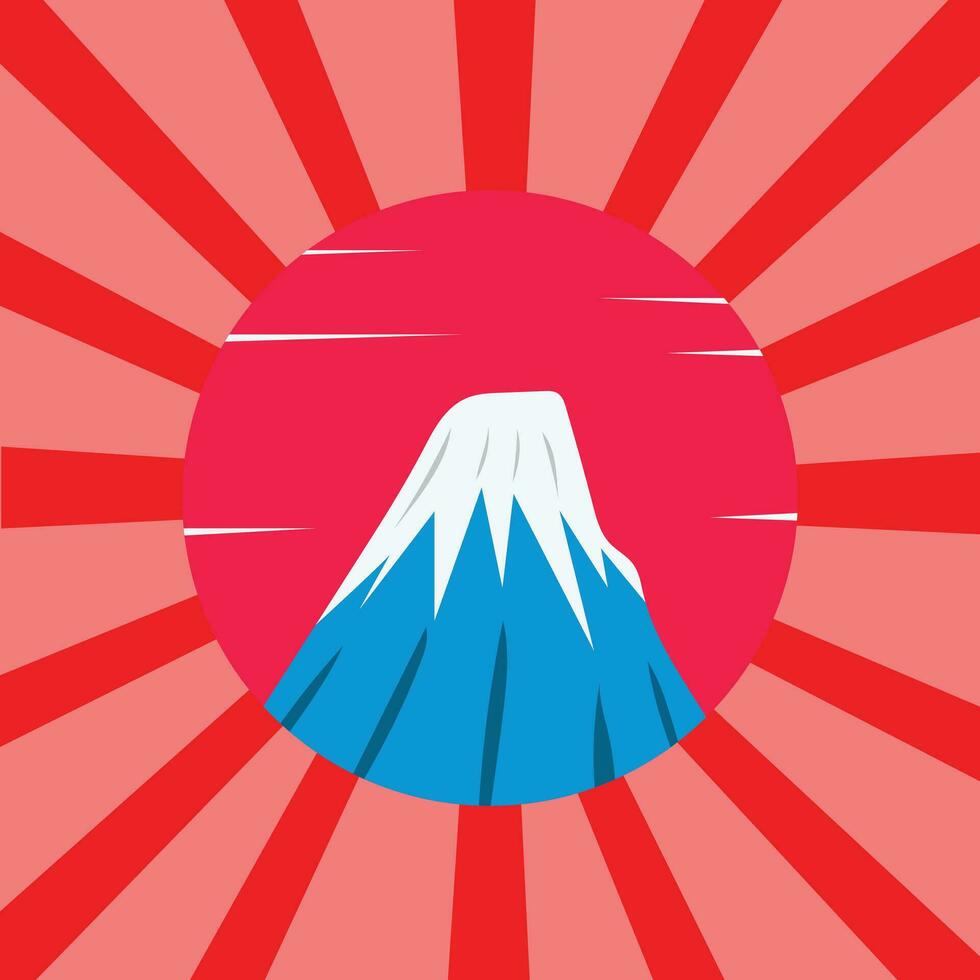Japon Fuji Montagne logo modèle vecteur