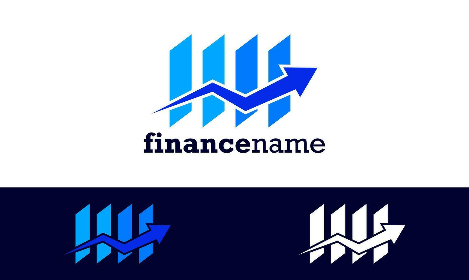 Facile illustration logo conception pour financier entreprise. financier entreprise logo conception dans bleu couleur. vecteur