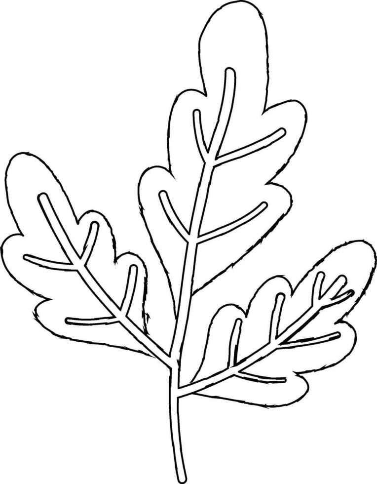 branche avec feuilles ligne dessin. vecteur