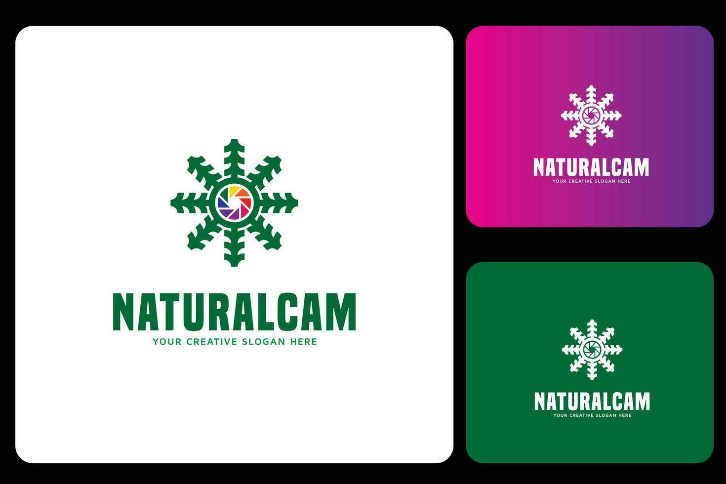 Naturel caméra logo conception modèle vecteur