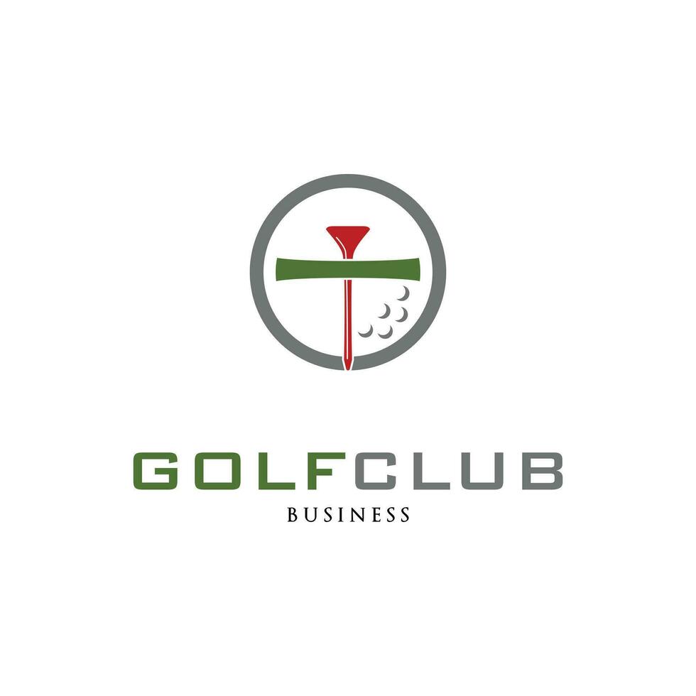 initiale lettre t le golf club icône logo conception modèle vecteur