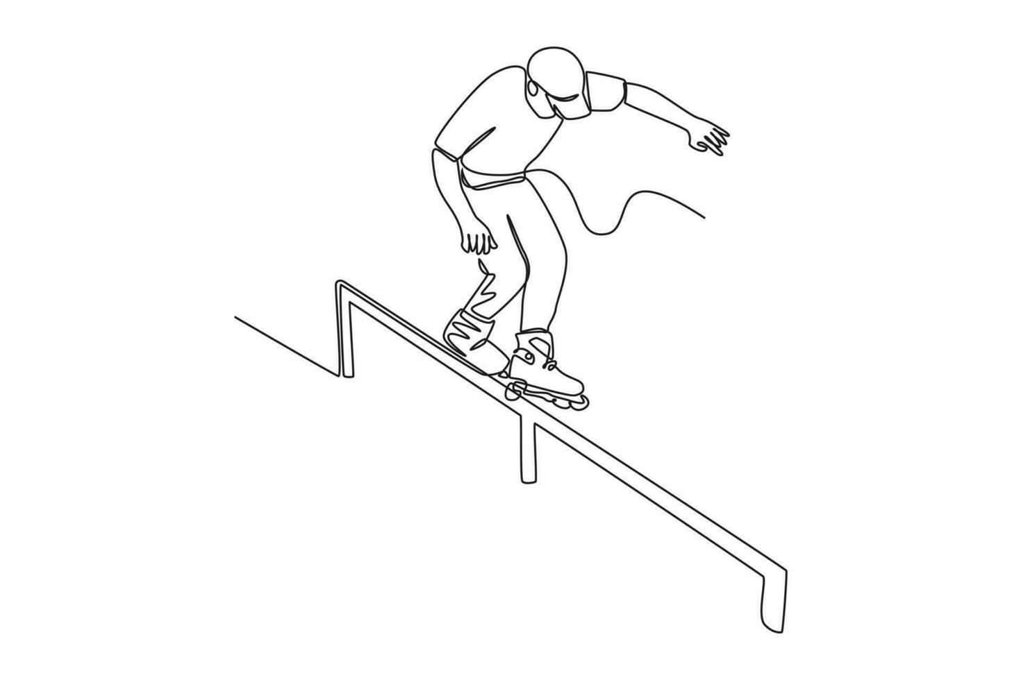 continu un ligne dessin gens performant Extérieur activités. des sports concept. Célibataire ligne dessiner conception vecteur graphique illustration.