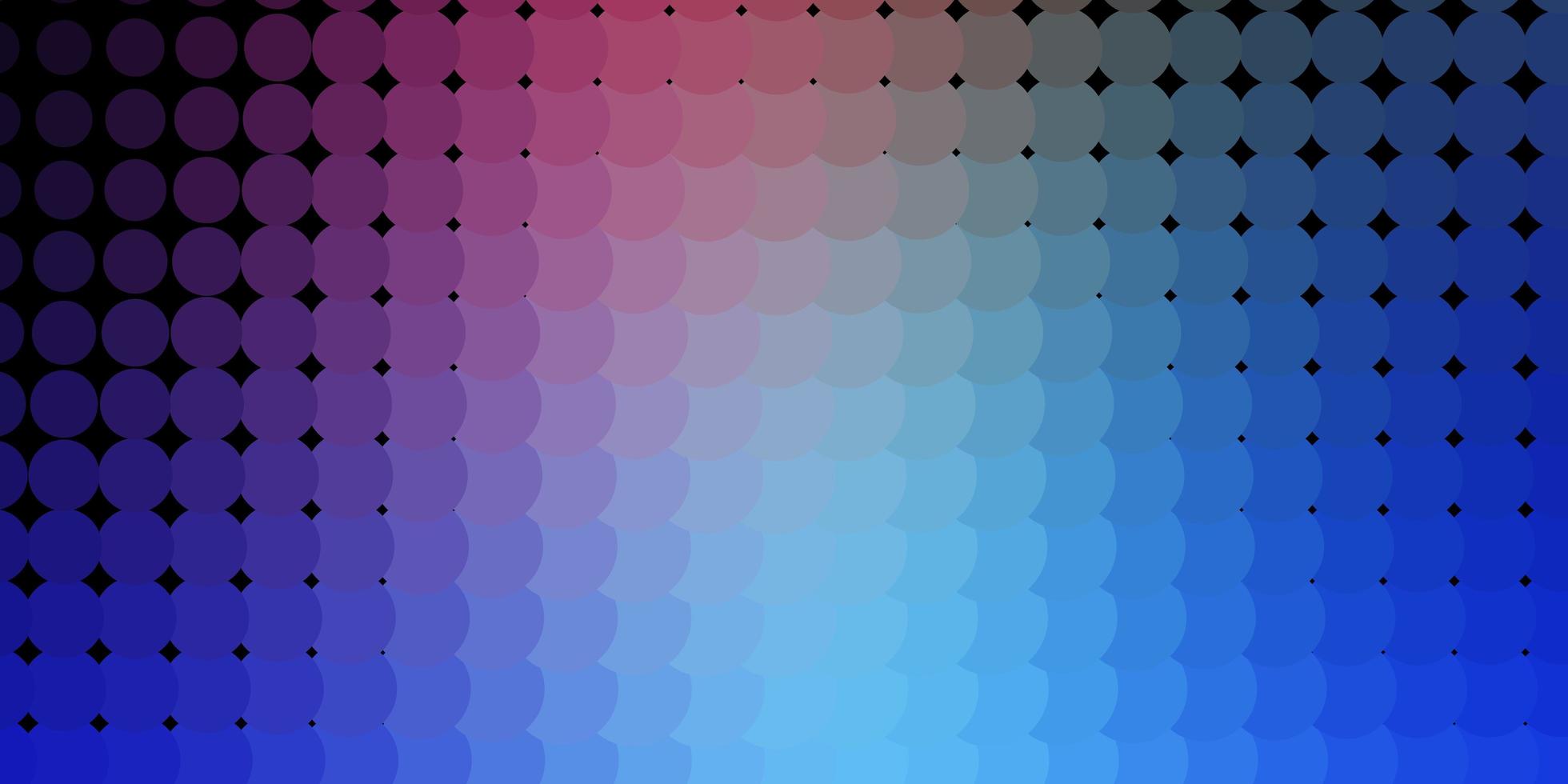 fond de vecteur bleu rose foncé avec des bulles illustration abstraite moderne avec motif de formes de cercle coloré pour les sites Web