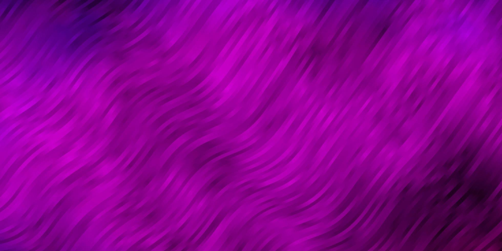 texture vecteur rose violet clair avec des courbes illustration abstraite avec motif de lignes de dégradé bandy pour les publicités