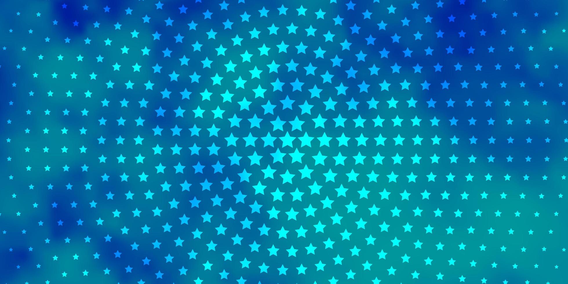 fond de vecteur bleu clair avec illustration colorée de petites et grandes étoiles dans un style abstrait avec thème étoiles dégradées pour téléphones portables