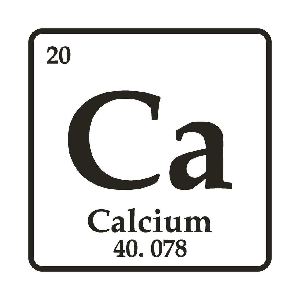calcium symbole icône vecteur