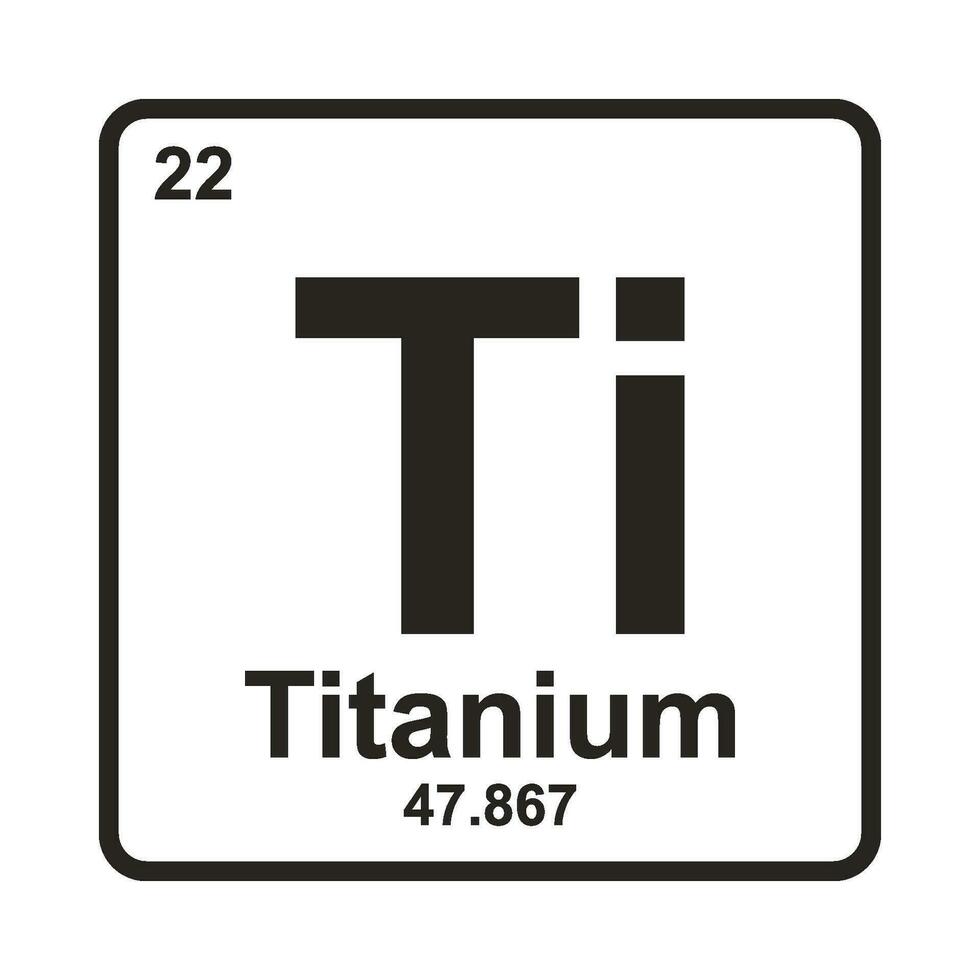 titane élément icône vecteur