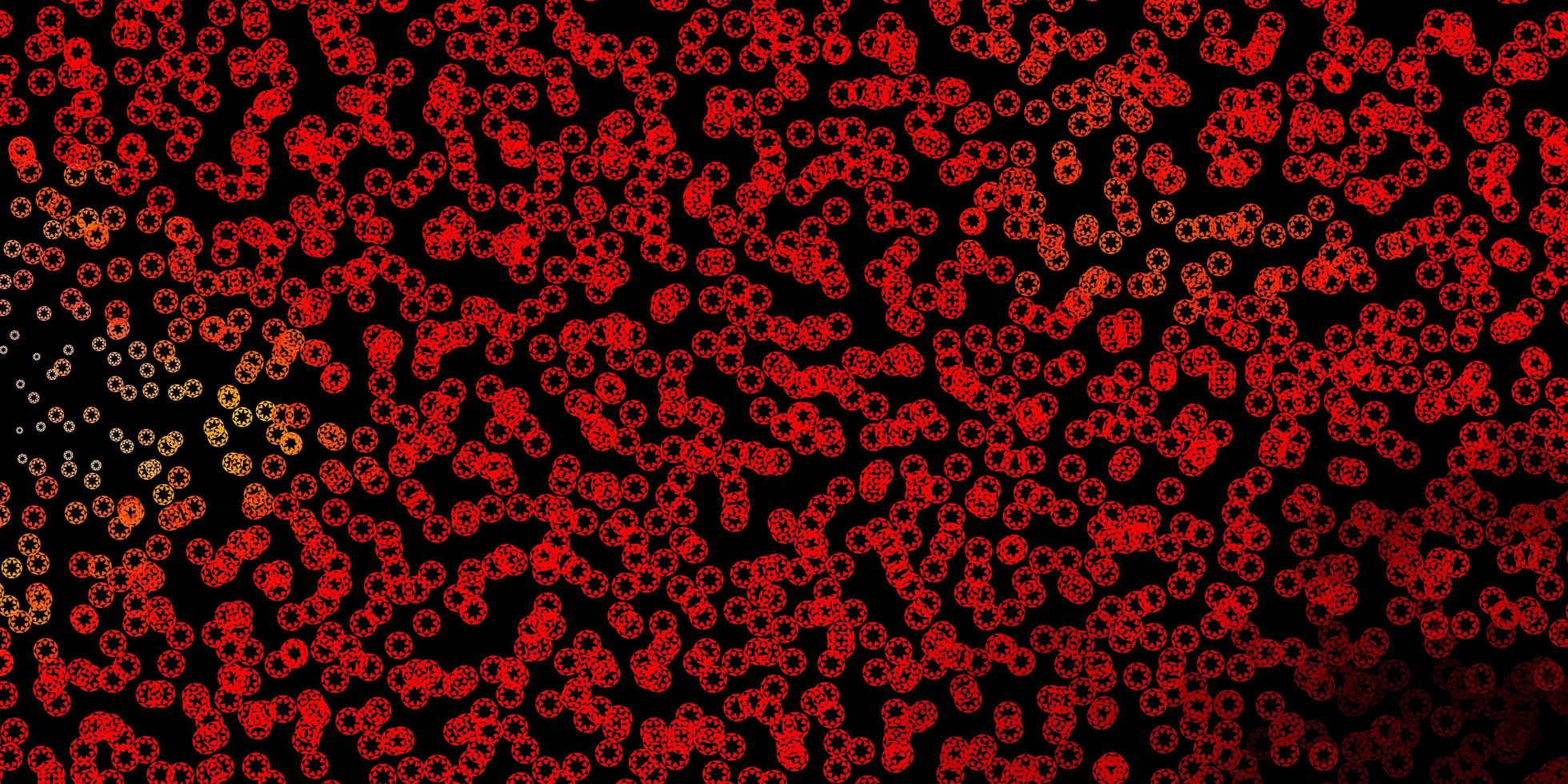 disposition vectorielle jaune rouge foncé avec des formes de cercle vecteur