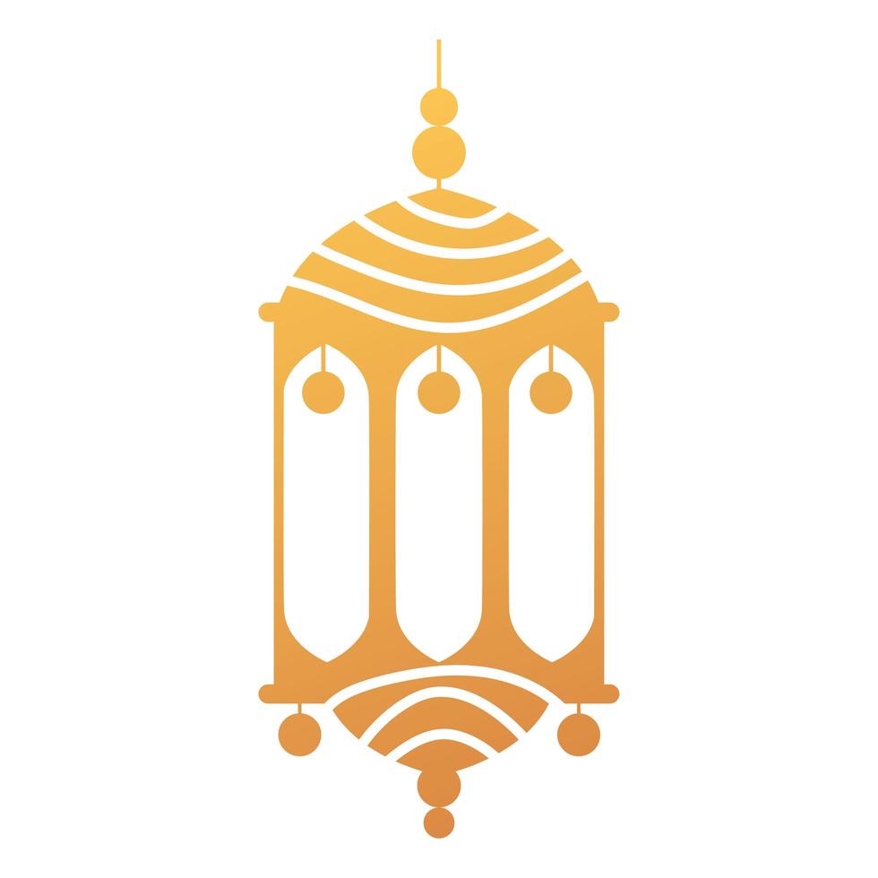 vecteur d'icône de lanterne arabe traditionnelle