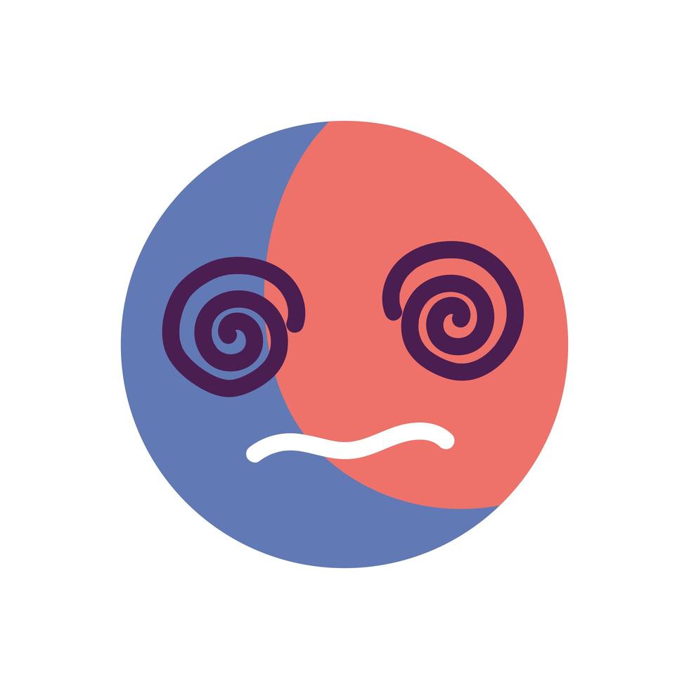 emoji triste stressé vecteur