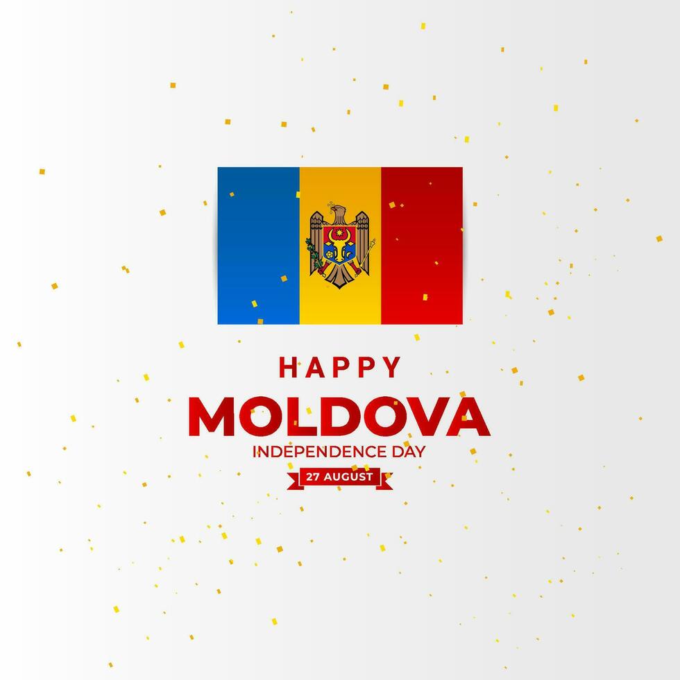 Moldavie indépendance journée salutation conception vecteur