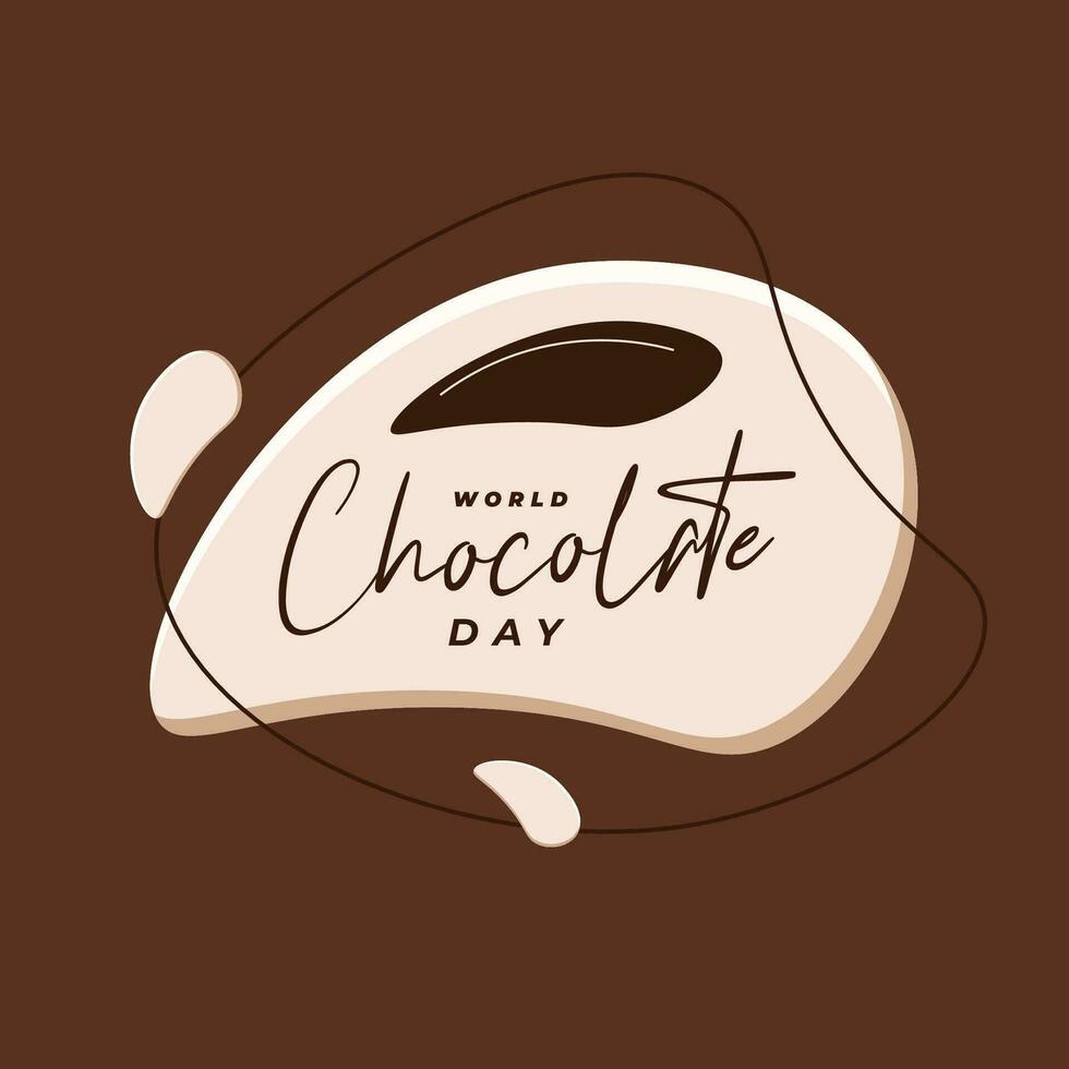 monde Chocolat journée arrière-plan, adapté pour affiches, social médias des postes, et autres vecteur