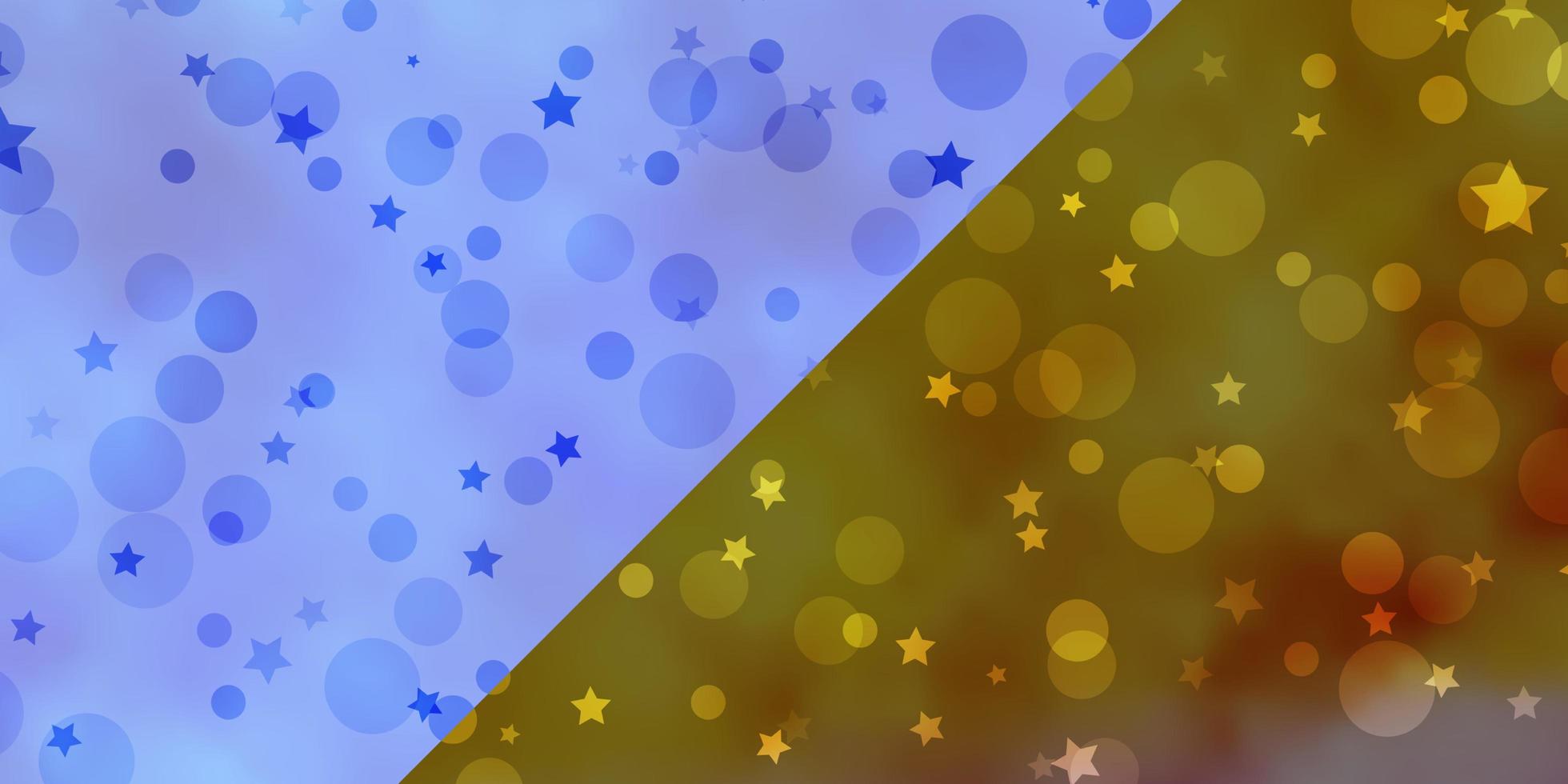 modèle vectoriel avec des cercles étoiles illustration colorée avec motif d'étoiles de points dégradés pour des papiers peints en tissu à la mode