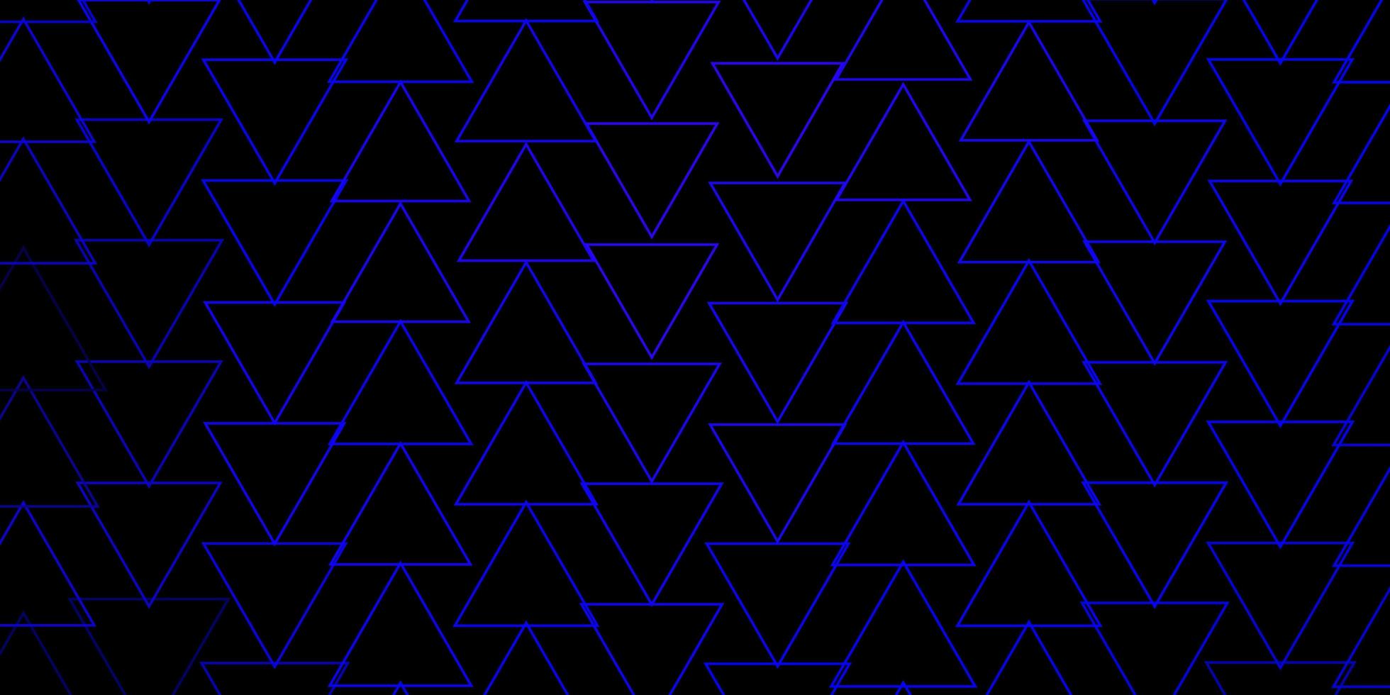fond de vecteur bleu foncé avec un design décoratif de style polygonal dans un style abstrait avec motif de triangles pour les brochures dépliants