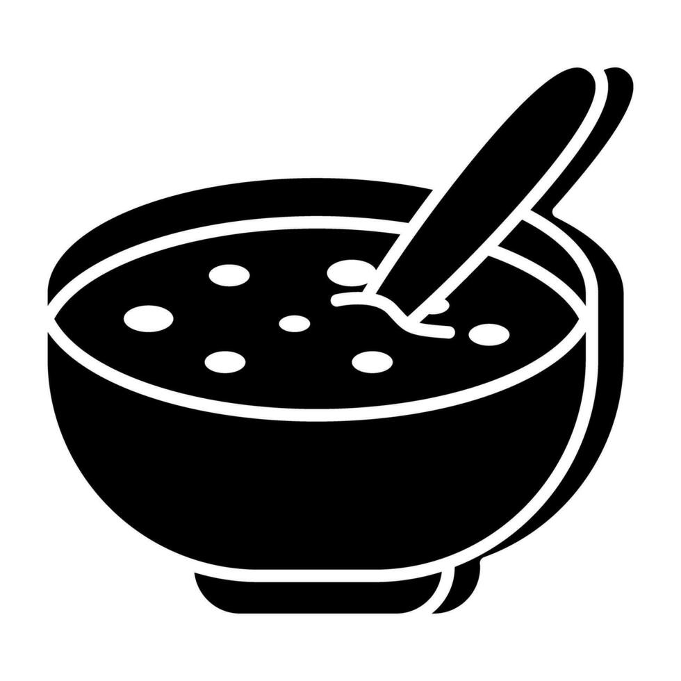 soupe bol icône dans branché conception vecteur