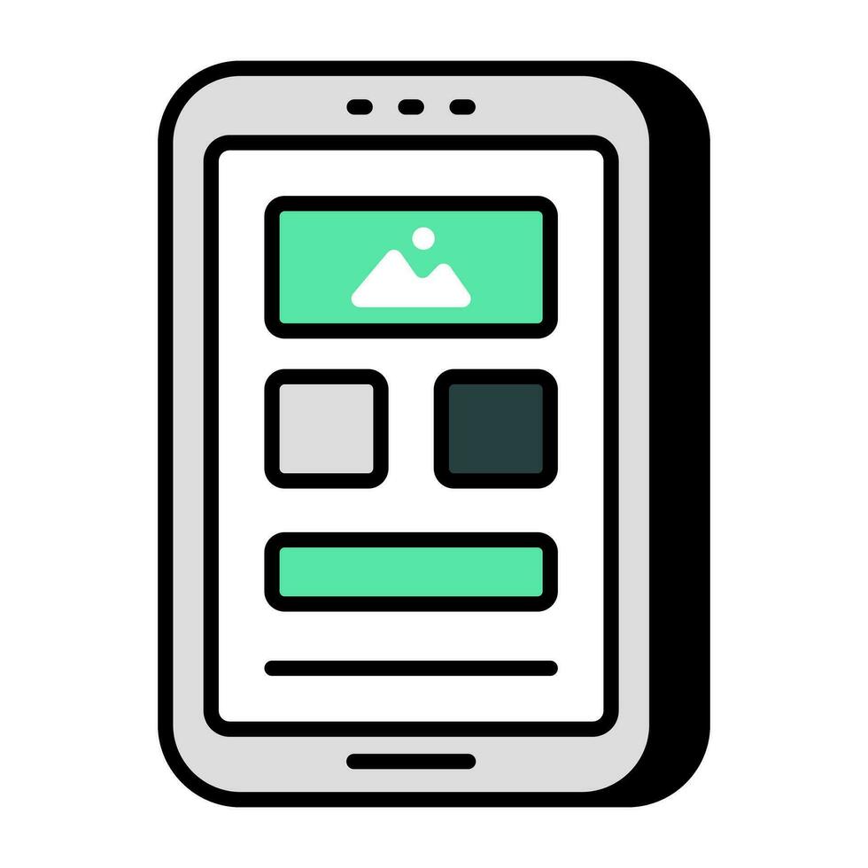 une Créatif conception icône de mobile paysage vecteur
