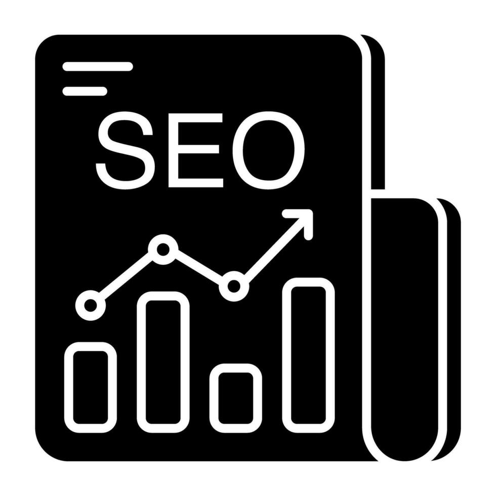 moderne conception icône de seo rapport vecteur