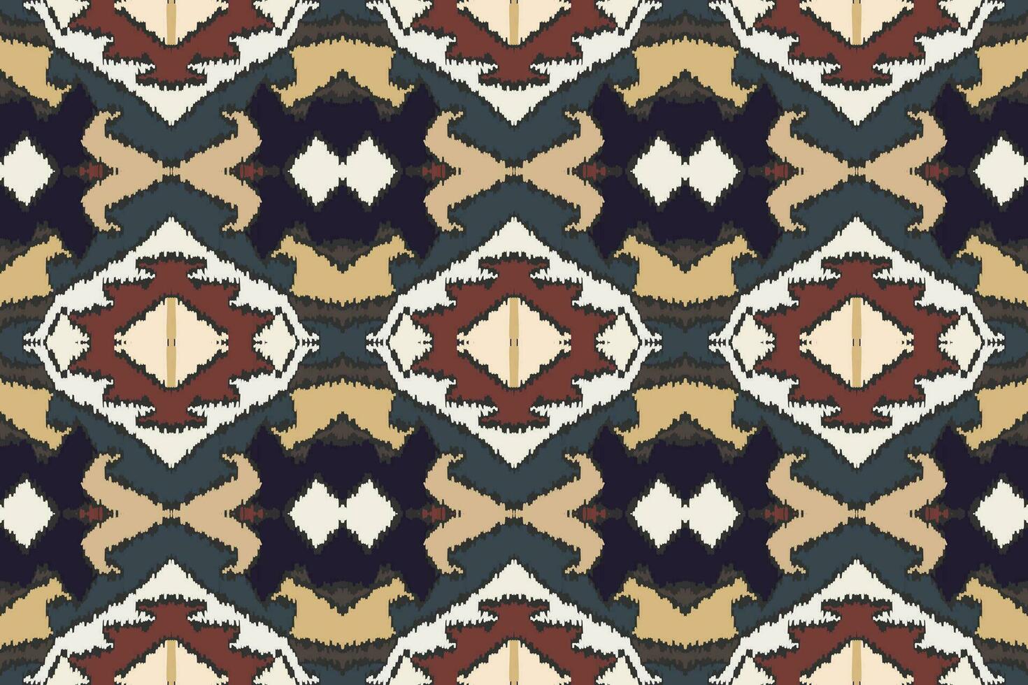 ikat floral paisley broderie Contexte. ikat modèle géométrique ethnique Oriental modèle traditionnel. ikat aztèque style abstrait conception pour impression texture, tissu, sari, sari, tapis. vecteur