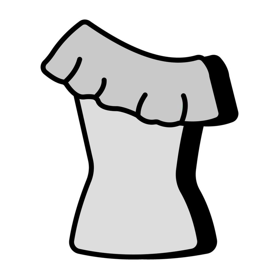 un icône conception de un épaule robe vecteur