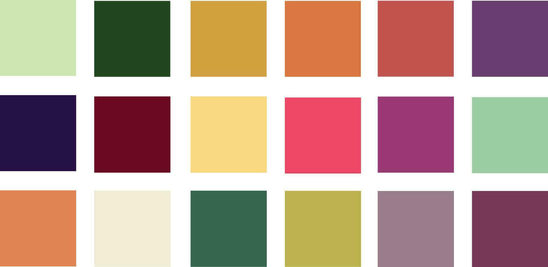 Couleur ensemble palette vecteur illustration rétro