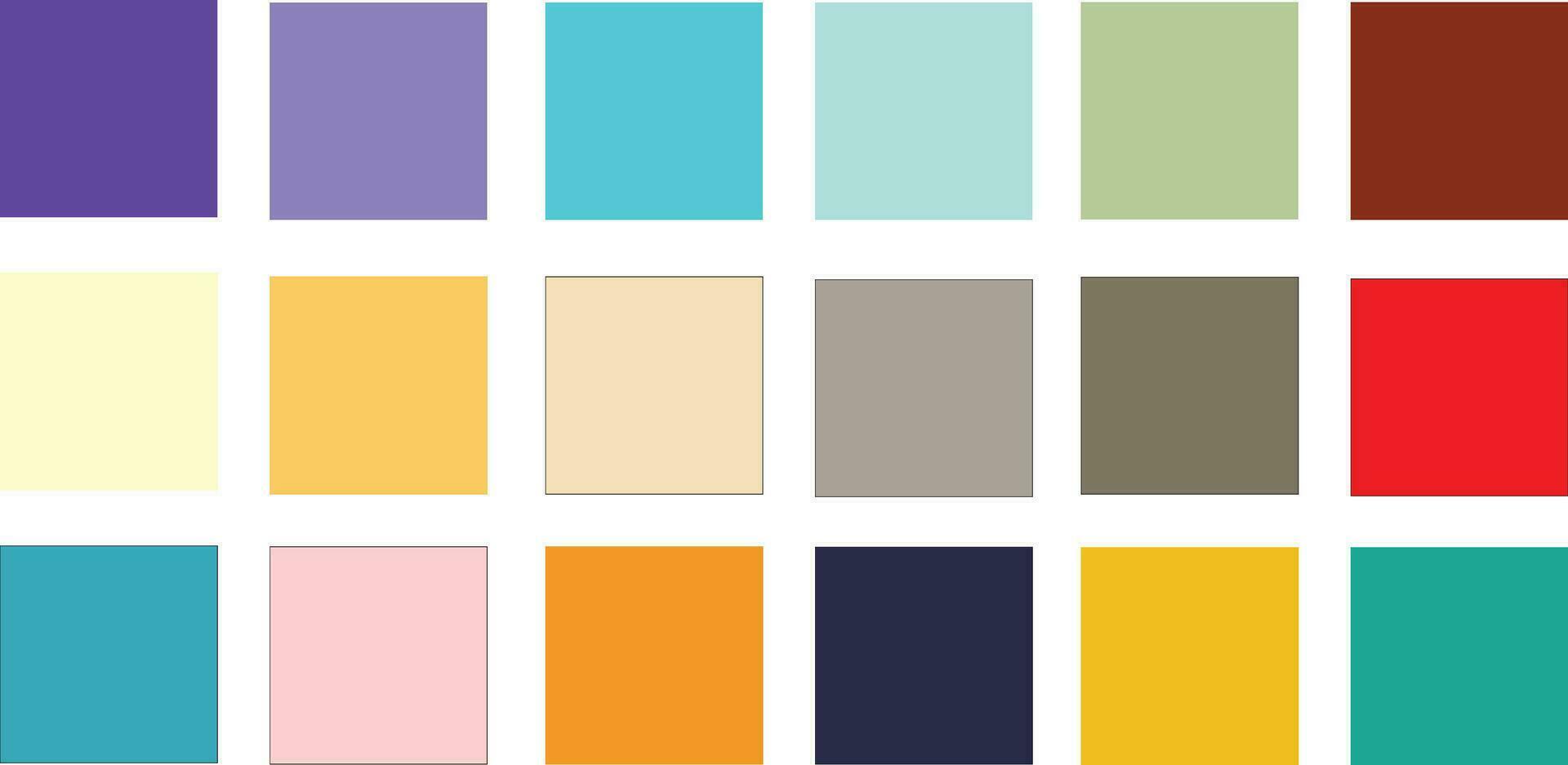 Couleur ensemble palette vecteur illustration rétro