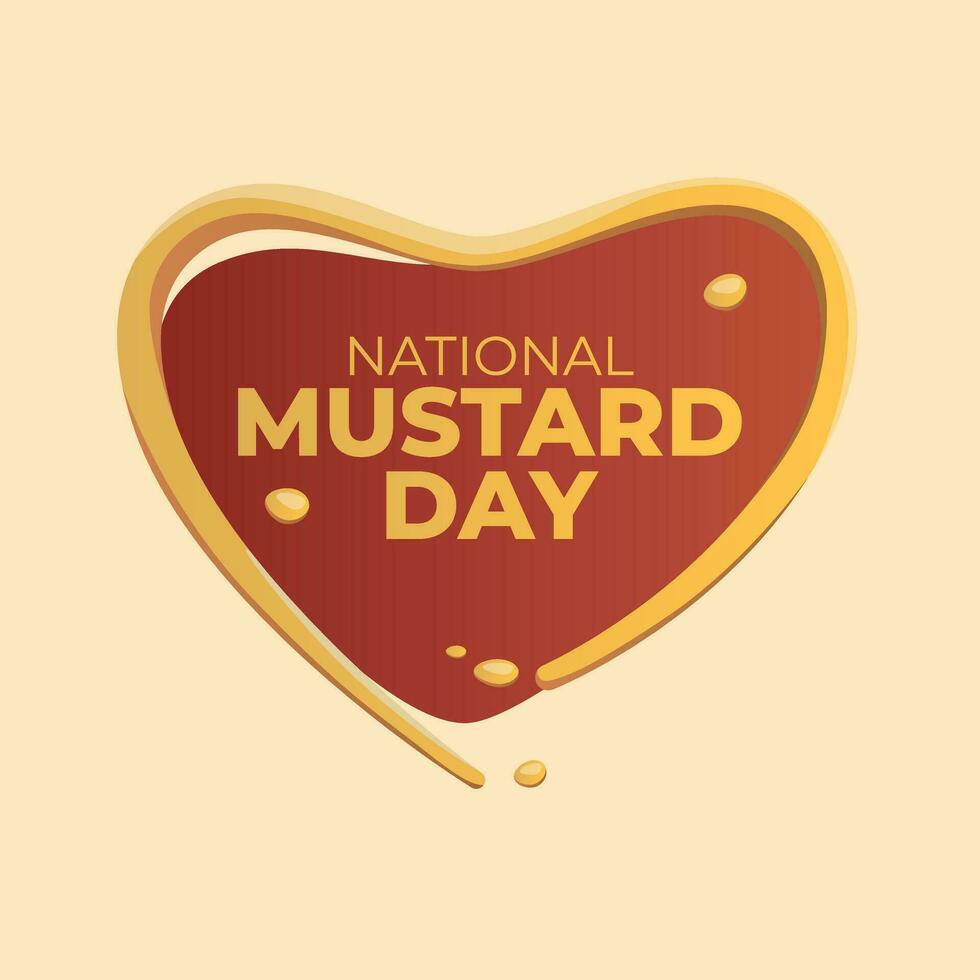 nationale moutarde journée conception modèle pour fête. moutarde vecteur conception. moutarde illustration. moutarde et chaud chien.