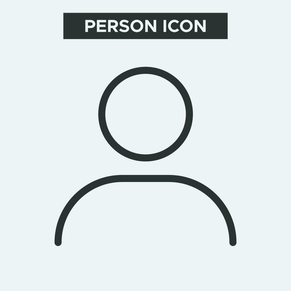 la personne icône sur blanc Contexte. contour la personne icône. minimal et prime la personne icône. eps dix vecteur. vecteur