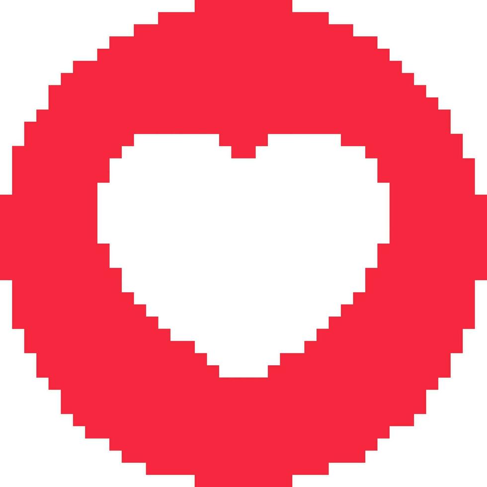 pixel art cœur l'amour et Valentin vecteur illustration