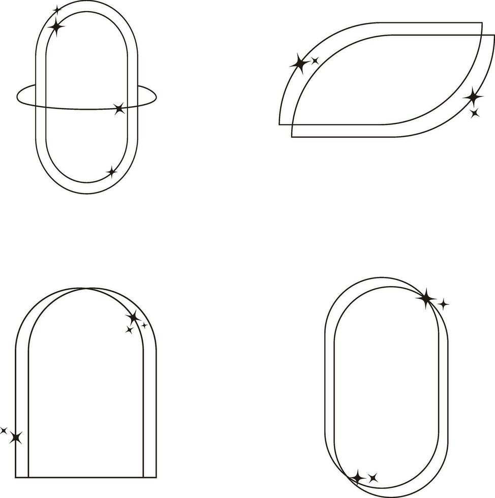 monoline minimaliste forme collection pour conception éléments templates.vector illustration vecteur