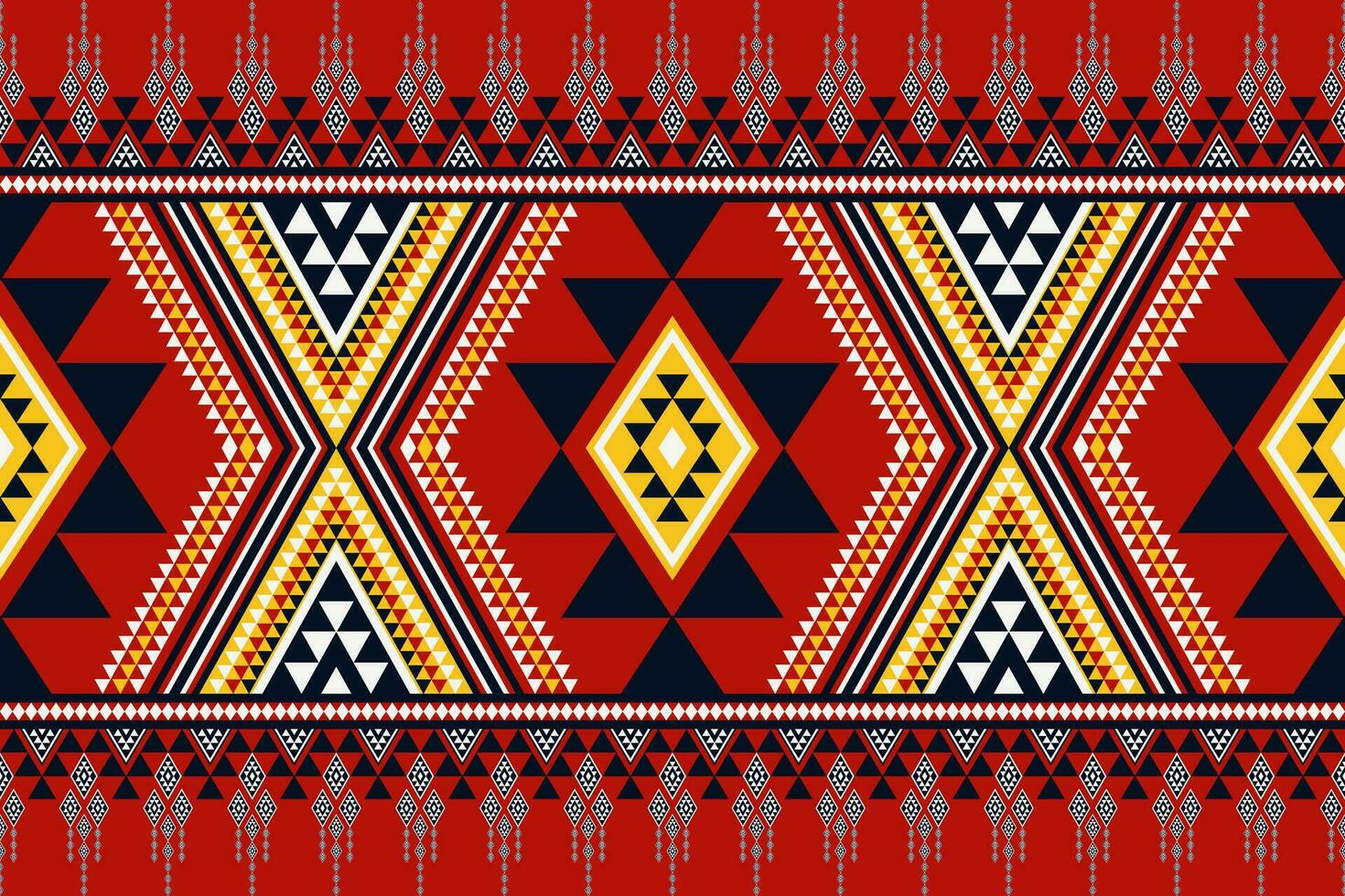 aztèque traditionnel coloré géométrique modèle. aztèque tribal géométrique forme sans couture modèle traditionnel Couleur style. ethnique géométrique modèle utilisation pour textile frontière, tapis, tapis, coussin, etc. vecteur