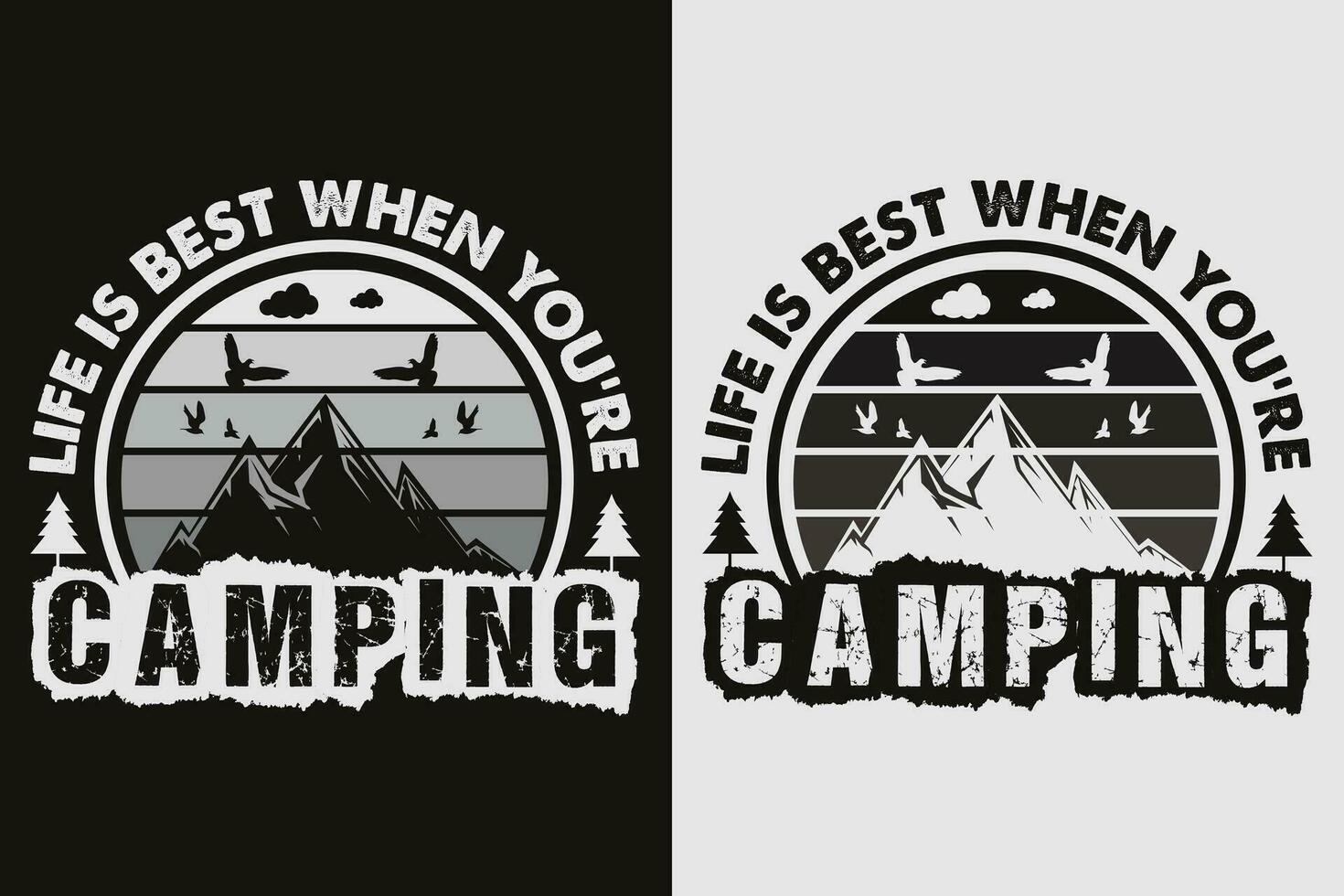 la vie est meilleur lorsque tu es camping, camping chemise, Extérieur chemise, Montagne chemise, camping amoureux chemise, aventure chemise, Voyage chemise, camping cadeau, campeur, campeur cadeau, camping groupe, la nature amoureux chemise vecteur