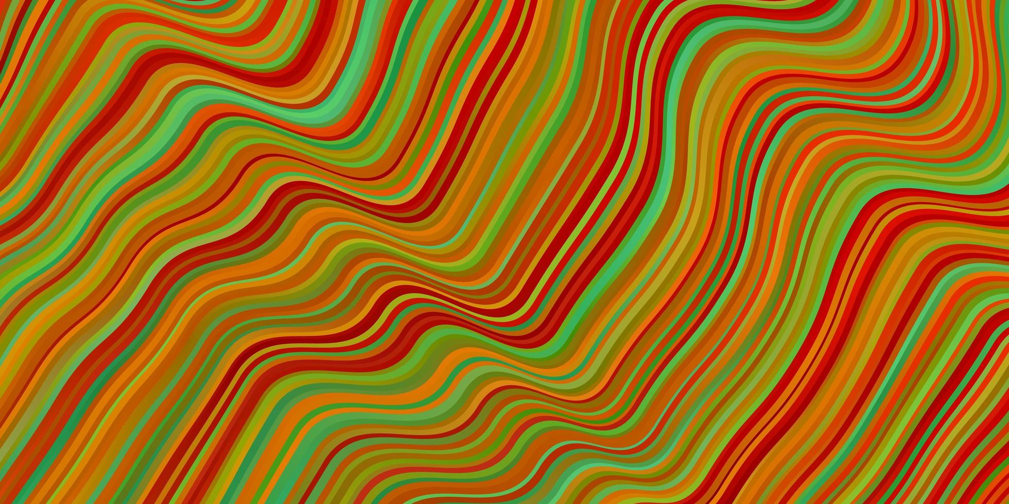 fond vectoriel multicolore clair avec illustration colorée de lignes pliées qui se compose de courbes pour la promotion de votre entreprise