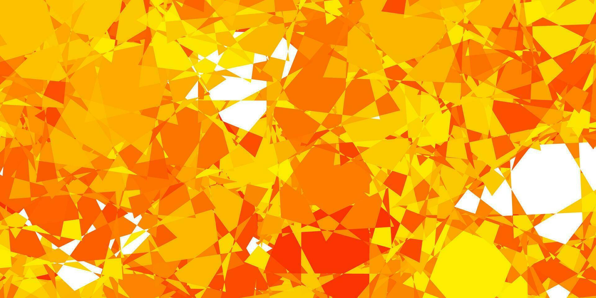texture vecteur jaune clair avec des triangles aléatoires.