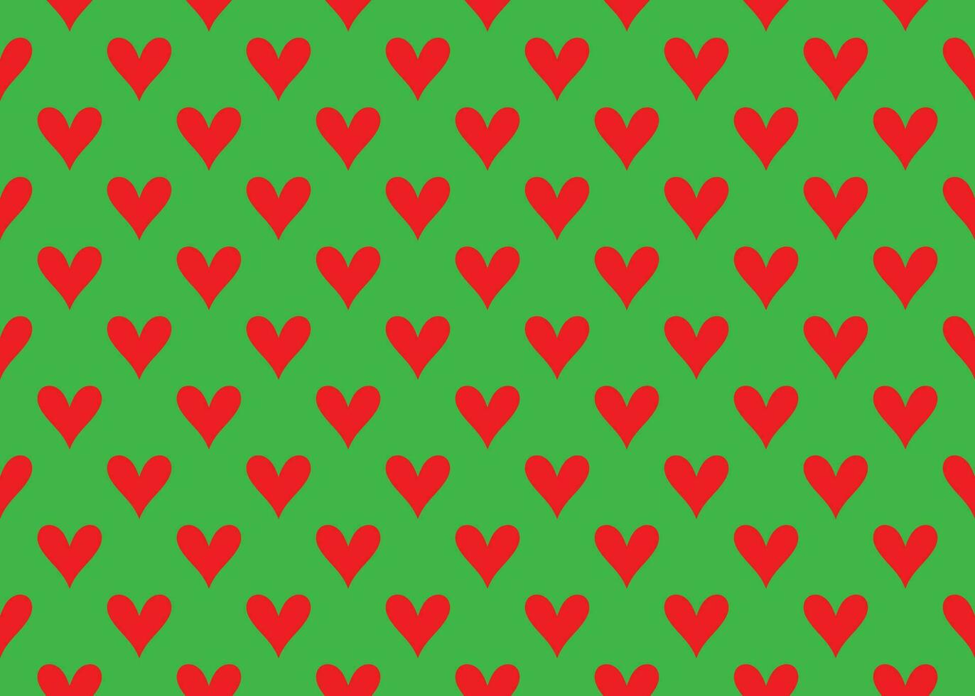 vecteur sans couture cœur modèle, rouge cœur sur une vert Contexte.
